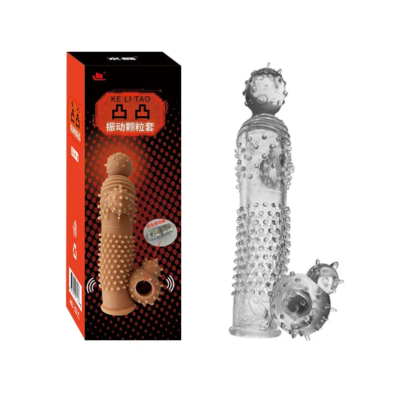 Realistic Penis Sleeve Extender Reusable Dildos Condom Delay Ejaculation Dick Enlargement Sex Toys for Men
