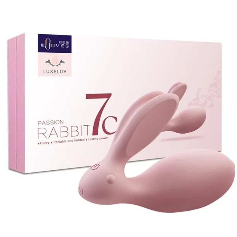 รีโมทคอนโทรล ไข่สั่น มอเตอร์คู่ กระต่ายกระตุ้น G-Spot, คลิตอริส, ช่องคลอด, ทวารหนัก สแตรปออน ดิลโด้ เครื่องสั่น ของเล่นทางเพศสำหรับผู้หญิง
