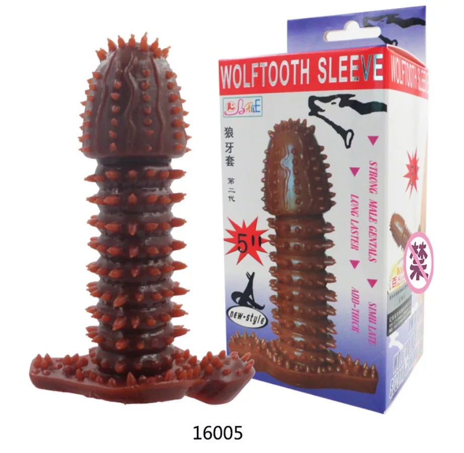 Reusable Penis Sleeve Penis  Condom Cock Dick Sex Toys For Men Enlargement Time Delay