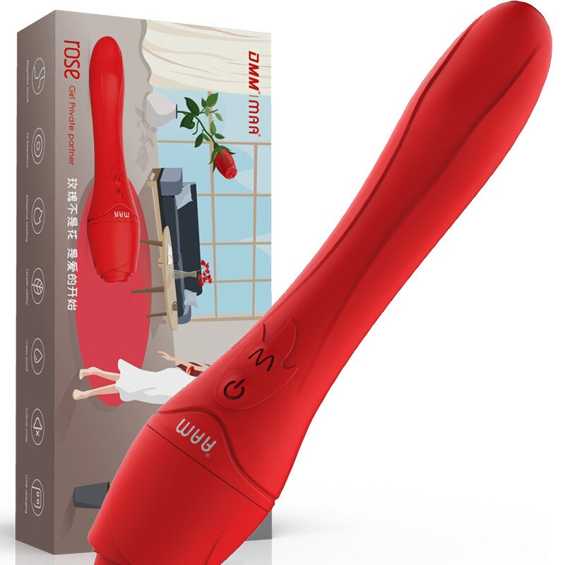 Rose เครื่องทำความร้อน Vibrator สำหรับหญิง Masturbation ผู้ใหญ่เร้าอารมณ์อุปกรณ์เสริมเพศสัมพันธ์เซ็กซ์ทอยสำหรับเพศ Dildo สำหรับ Anal เซ็กซ์ทอย