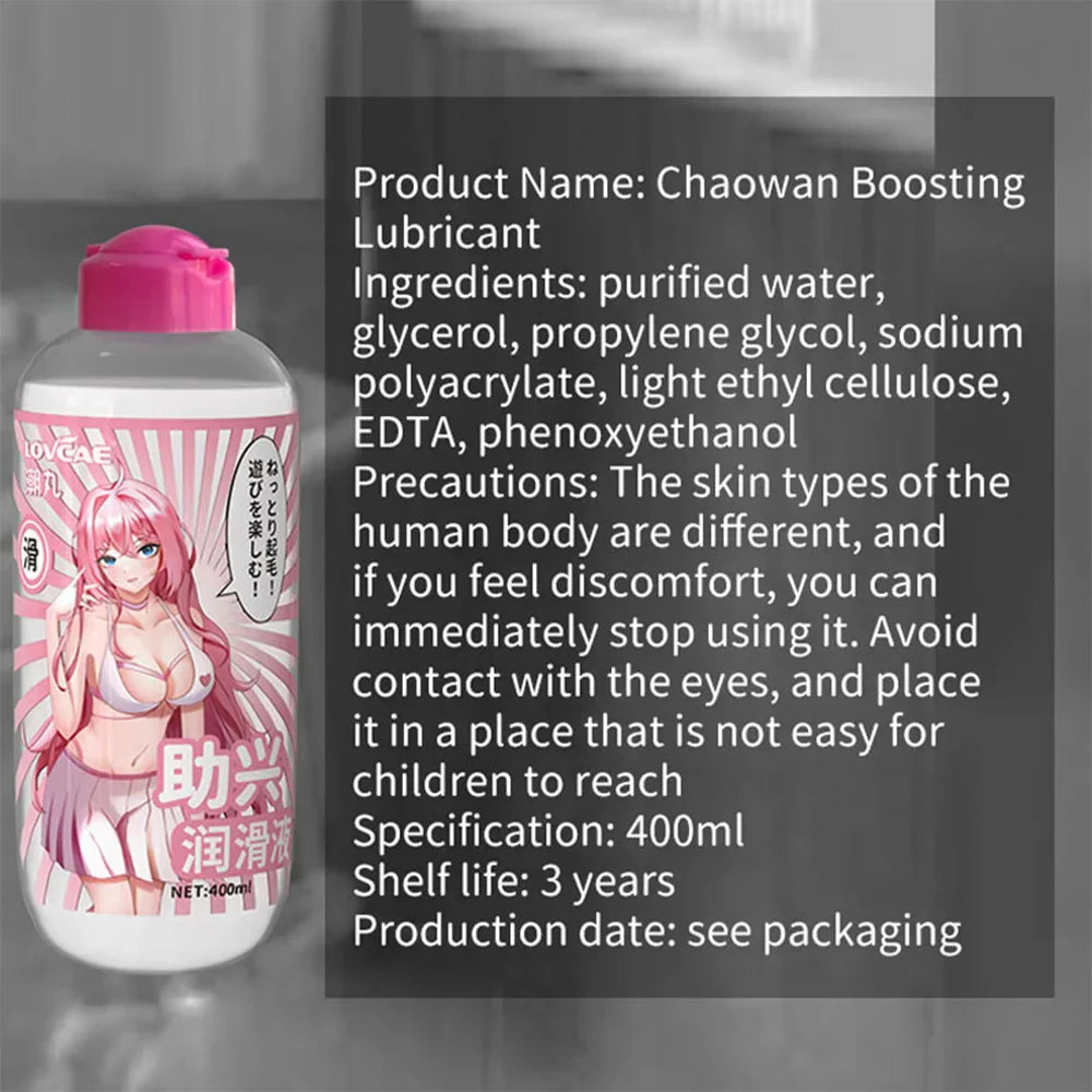 Water-Based Lube – Personal Lubricant for Men. Women & Couples. Travel Size. Non-Staining. Easy Clean-Up. Toy-Safe. 400ML