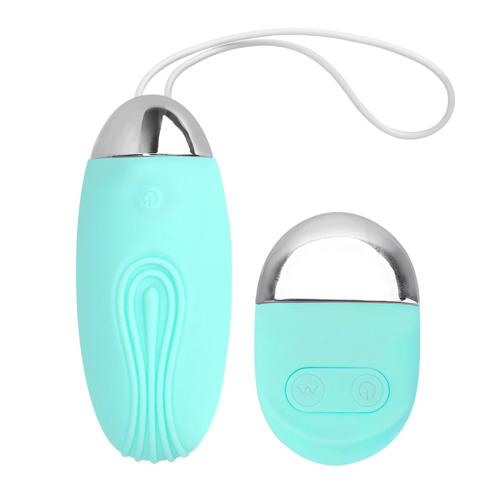 รีโมทคอนโทรลไร้สาย เครื่องนวดไข่สั่น 10 ระดับ ชาร์จ USB ของเล่นทางเพศสำหรับผู้หญิง กระตุ้นคลิตอริส จุด G เครื่องนวดช่องคลอด