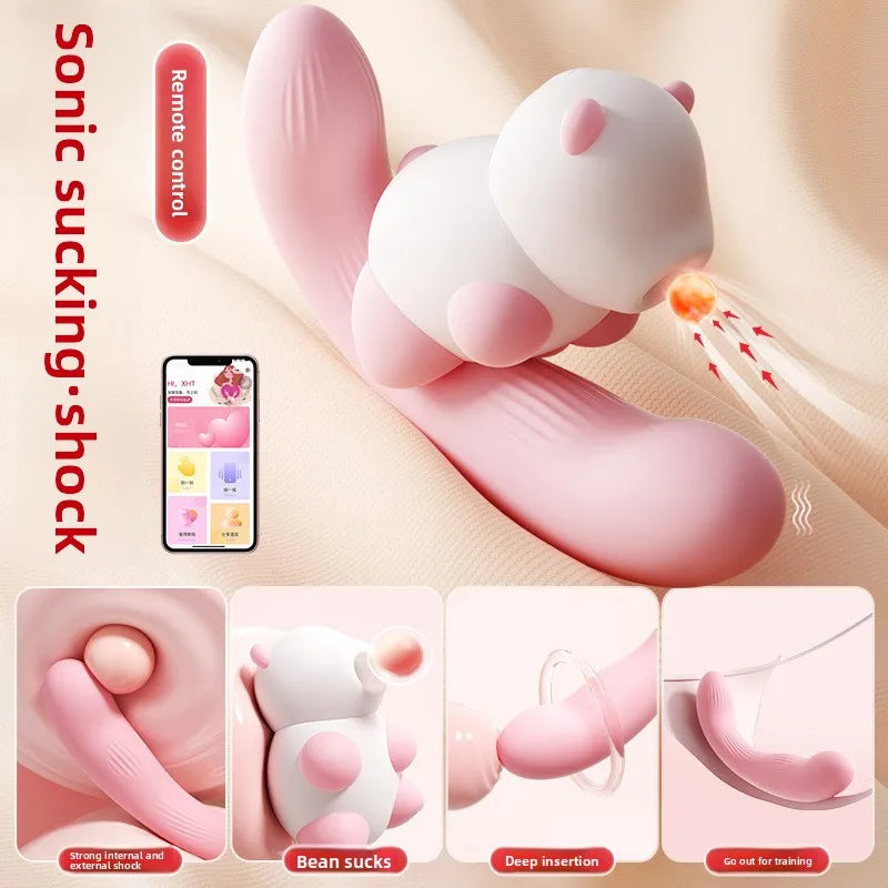 Bear Sucker Clitoris Sucking Vibrator Female Clit Nipple Oral Vacuum Stimulator Massager Sex Toys Adults Goods for Women