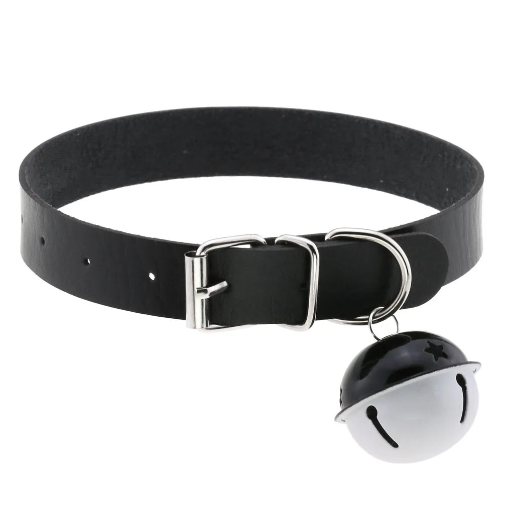 สร้อยคอโชกเกอร์ BDSM สไตล์พังค์สำหรับผู้ชาย สร้อยคอหนังสังเคราะห์โกธิค โซ่คาดตัวสำหรับผู้หญิง