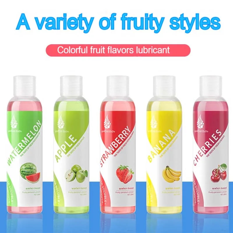Fruit flavor Water Based Lubricant Lube Lubricants Gel Easy To Clean Products Lubricating Lotion 200ML