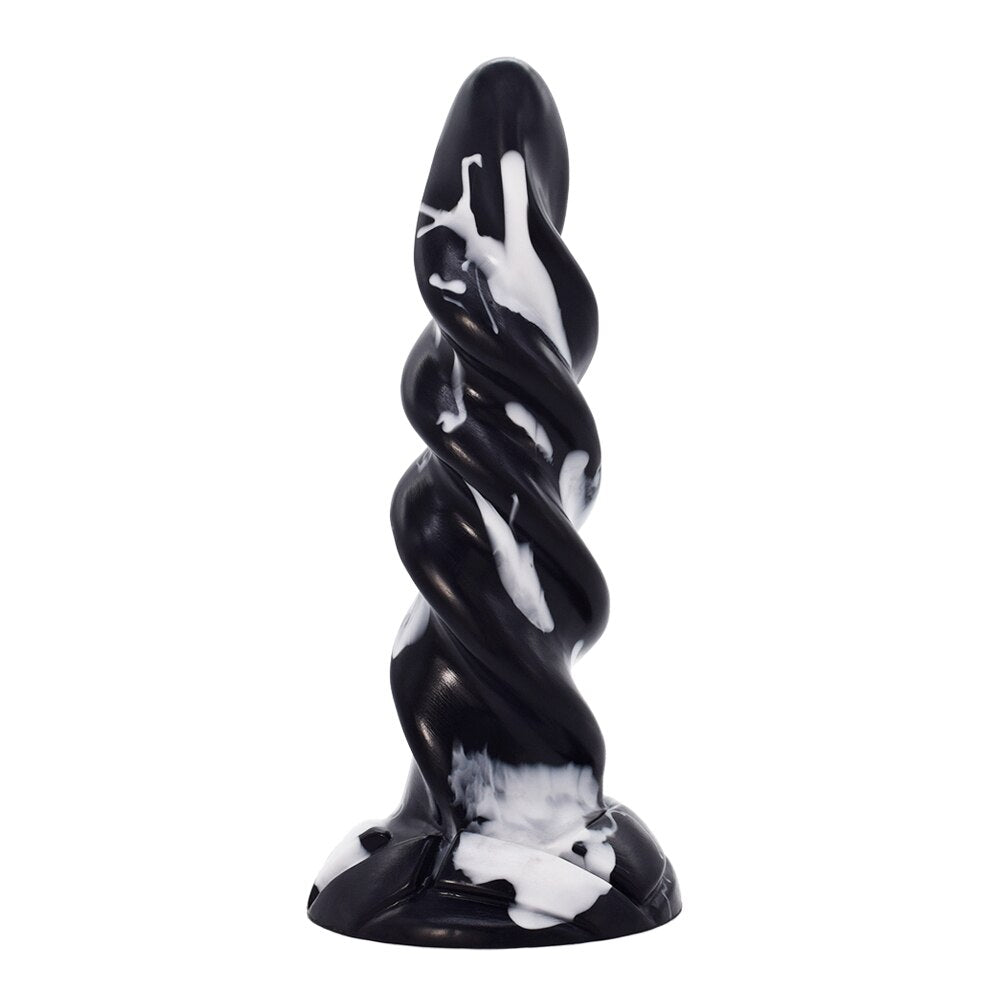 SXXY จุกเสียบทวาร Twist ของเล่นเซ็กส์สุดสนุก Dildo มีพื้นผิว G-Spot ช่วยสำเร็จความใคร่ นวดทวารหนัก ลึงค์มีร่องคลื่น สำหรับผู้หญิงสำเร็จความใคร่ Sexy Shop