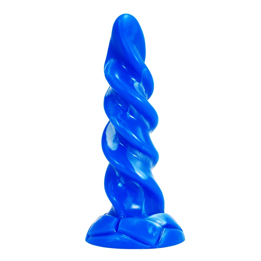 SXXY จุกเสียบทวาร Twist ของเล่นเซ็กส์สุดสนุก Dildo มีพื้นผิว G-Spot ช่วยสำเร็จความใคร่ นวดทวารหนัก ลึงค์มีร่องคลื่น สำหรับผู้หญิงสำเร็จความใคร่ Sexy Shop