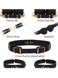 Sex Bondage BDSM Handcuffs Ankle Cuff Restraints SM Slave Waist Harness Couple Fetish Toy Kits Hand Restraint Cuff Eyeblinder