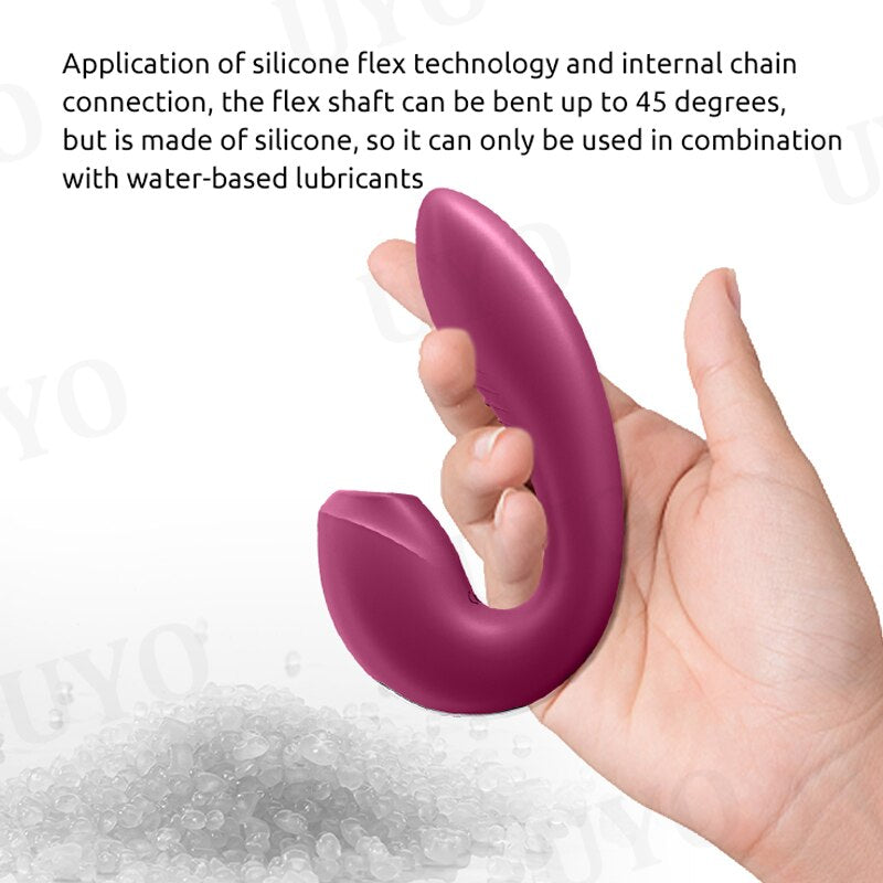 Satisfyer ไวเบรเตอร์สำหรับผู้หญิงแอป Sunray. ไวเบรเตอร์ 2in1 รูปตัว U สั่นได้ 18 โหมด