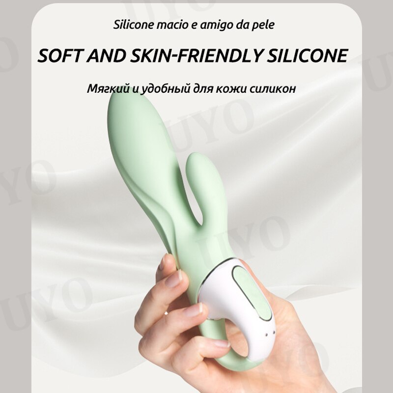 Satisfyer Air Rabbit Pump 5 เชื่อมต่อรีโมทแอปควบคุม Interactive Vibrator สำหรับคู่ G-Spot Clitoris เซ็กซ์ทอยสำหรับผู้หญิง