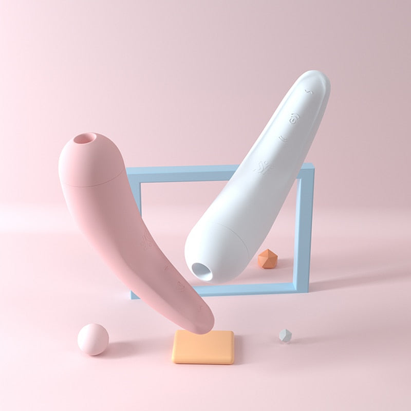 Satisfyer CURVY 2 + เครื่องสั่นควบคุมผ่านแอป เครื่องสั่นดูดปุ่มกระสันสำหรับผู้หญิง ของเล่นทางเพศสำหรับปุ่มกระสันและหัวนม UYO