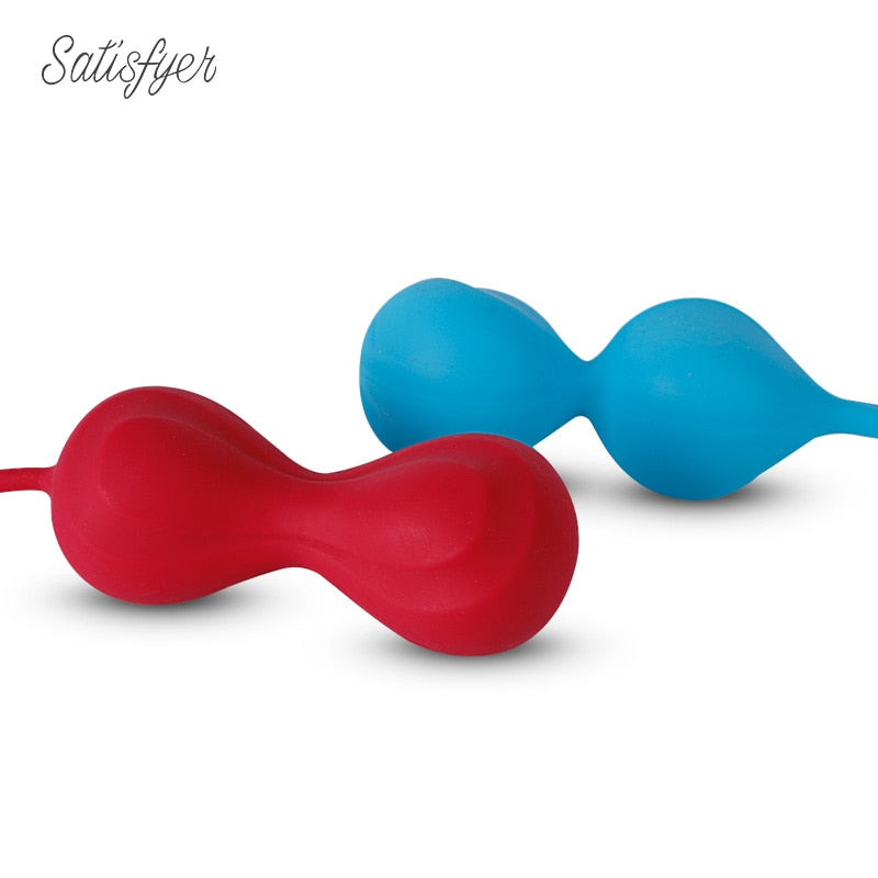 Satisfyer ปลอดภัยซิลิโคนสมาร์ทบอลลูก Kegel Ben Wa Ball ช่องคลอดกระชับ UYO เครื่องช่องคลอด Geisha Ball ของเล่นสำหรับผู้หญิง