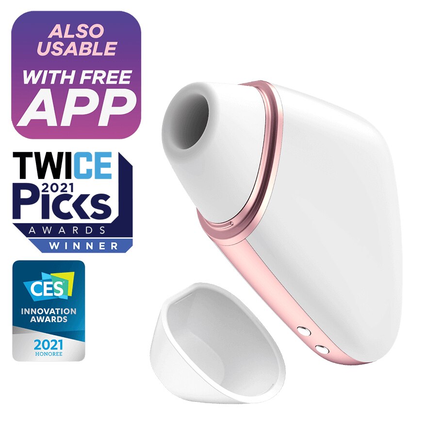 Satisfyer Love Triangle แอปพลิเคชันควบคุมเครื่องสั่นสำหรับผู้หญิงจากร้านค้าเซ็กส์ ของเล่นกระตุ้นปุ่มกระสัน เครื่องดูดหัวนม เครื่องสั่นสำหรับผู้หญิงแบบชาร์จได้