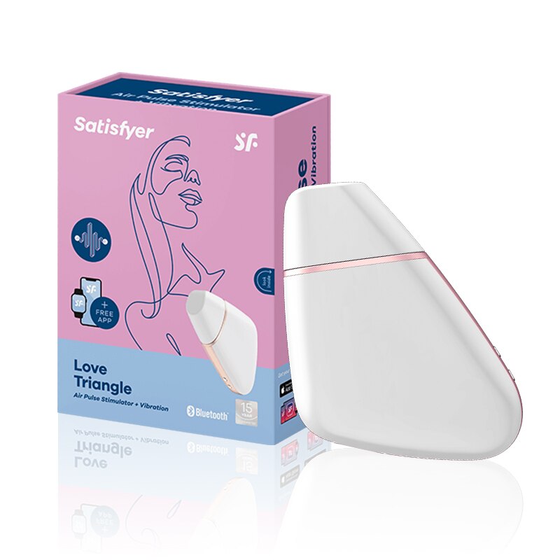 Satisfyer Love Triangle แอปพลิเคชันควบคุมเครื่องสั่นสำหรับผู้หญิงจากร้านค้าเซ็กส์ ของเล่นกระตุ้นปุ่มกระสัน เครื่องดูดหัวนม เครื่องสั่นสำหรับผู้หญิงแบบชาร์จได้