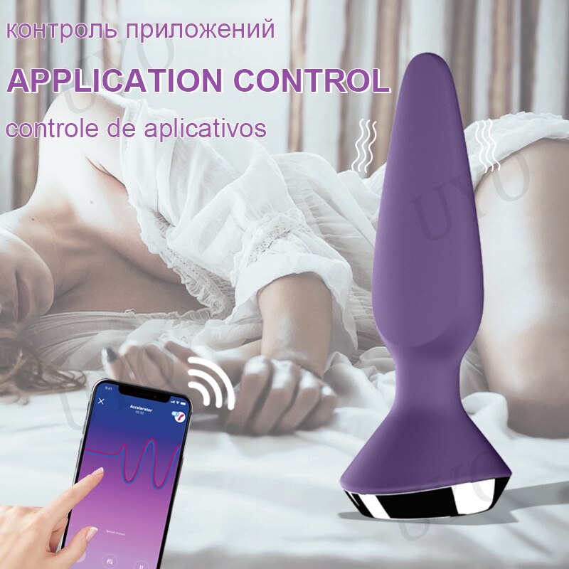 Satisfyer Plug-Ilicious 1app รีโมทคอนโทรล Anal Plug ของเล่นสำหรับชาย Vibrator ซิลิโคนวัสดุต่อมลูกหมาก Massager หญิง Anal Plug