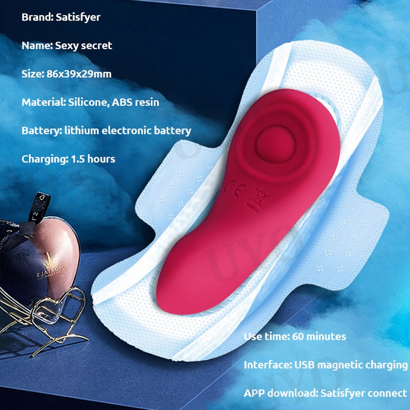 Satisfyer เซ็กซี่ Secret ซิลิโคน G-Spot Vibrator แบบพกพา Wearable APP รีโมทคอนโทรล Clitoris Stimulator UYO เพศของเล่นสำหรับผู้หญิง