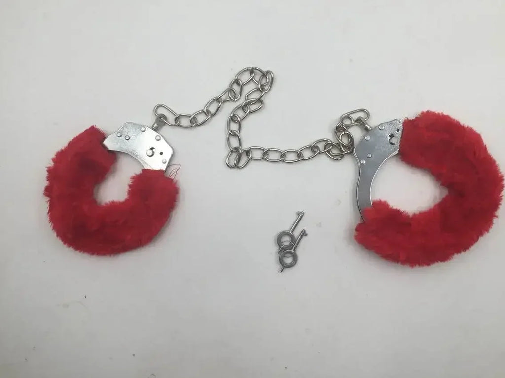 Fuzzy Plush Handcuffs  Soft Bondage Restraints for Couples Play  Adjustable  Comfortable