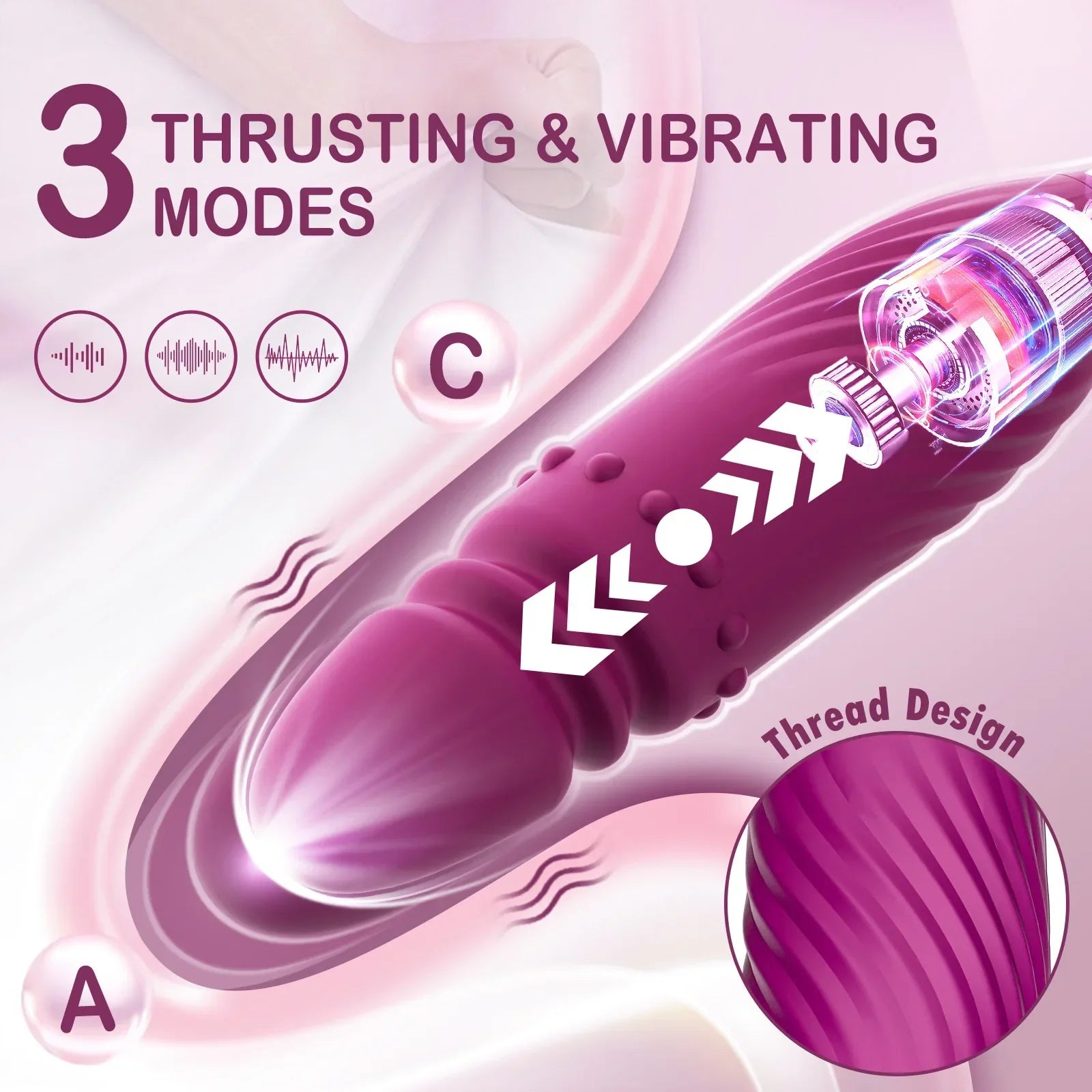 Rose Sucking Vibrator for Women 4 in 1Thrusting Dildo G Spot Nipples Sucker Clitoris Stimulator Vibrating Egg Adult Sex Toys