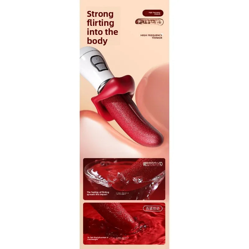 Powerful Tongue Licking Vibrator Adult Sex Toy For Women Female Masturbation Nipple Vagina Clitoris Stimulator G Spot Vibrators