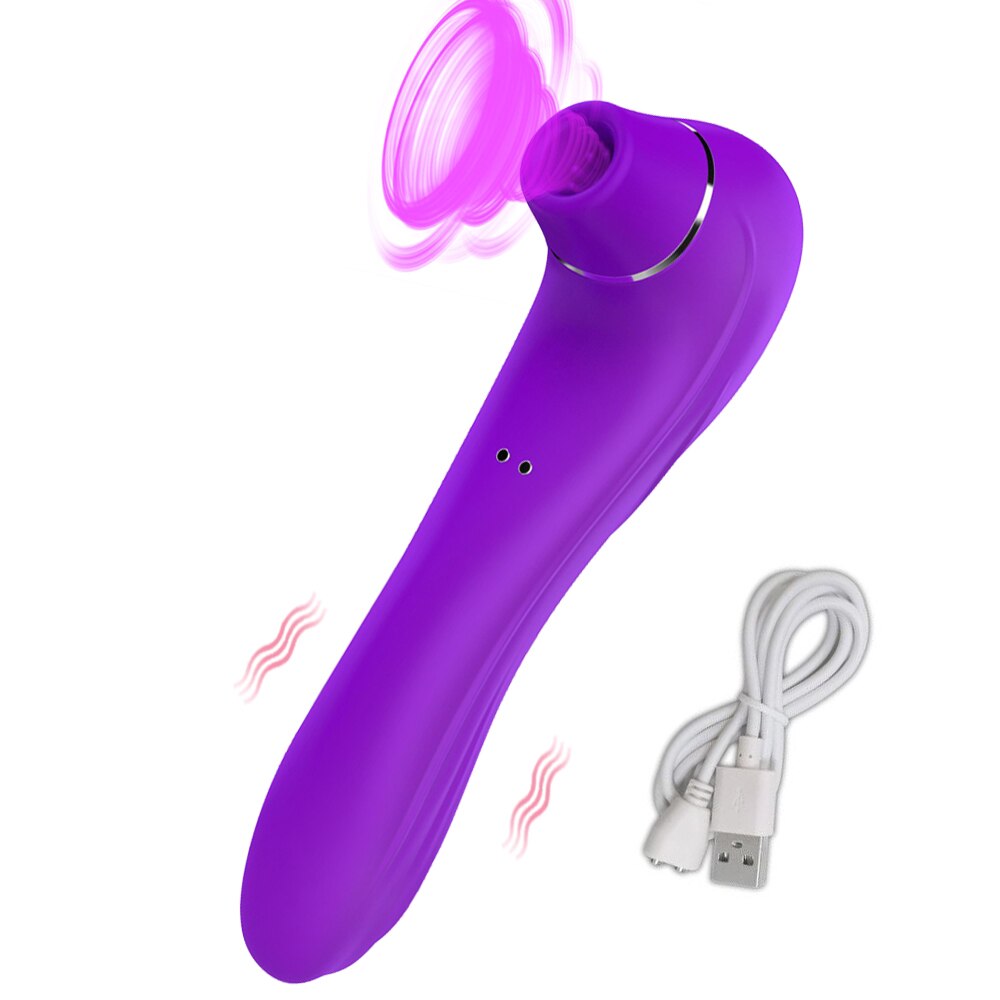 Sex Sucking Toys Vibrator Female Powerful Clitoris Sucker Blowjob Tongue Stimulator Nipple Vagina Pussy Pump for Women Adults 18