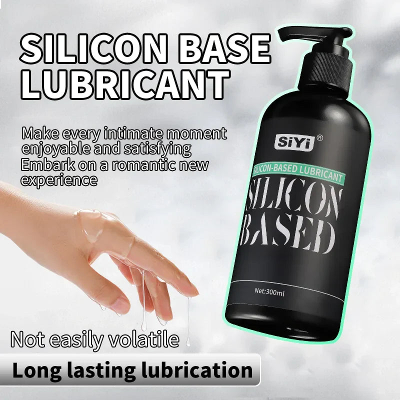 120ml/300ml Silicone-Based Lube with Press Pump. Long-Lasting Stringy Anal Lubricant Suitable for Bathroom and Underwater Use
