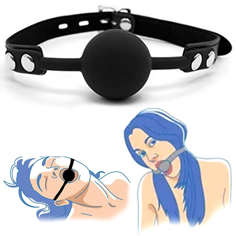 Soft Silicone Oral Gag Ball Whip BDSM Bondage Gear Slave Fetish Open Mouth Breathable Exotic Sex Toys for Couples Women Cosplay