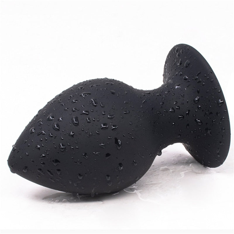 Squeezable Huge Butt Plug with Sucker Silicone Soft Anal Plug Speculum Anus Heavy Prostate Massager Anal Sex Toys for Women Men