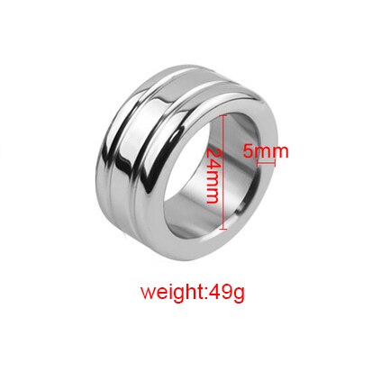 Stainless Steel Cock Ring Metal Penis Bondage Lock Restraint Ring Male Time Delay Ejaculation Penis Ring BDSM Sex Toy for Men
