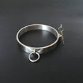 Stainless Steel Slave Flirt Wrist Handcuffs Ankle Cuffs Neck Collar Chain BDSM Shackle Bondage Invisiable Lock Fetish Sex Toys