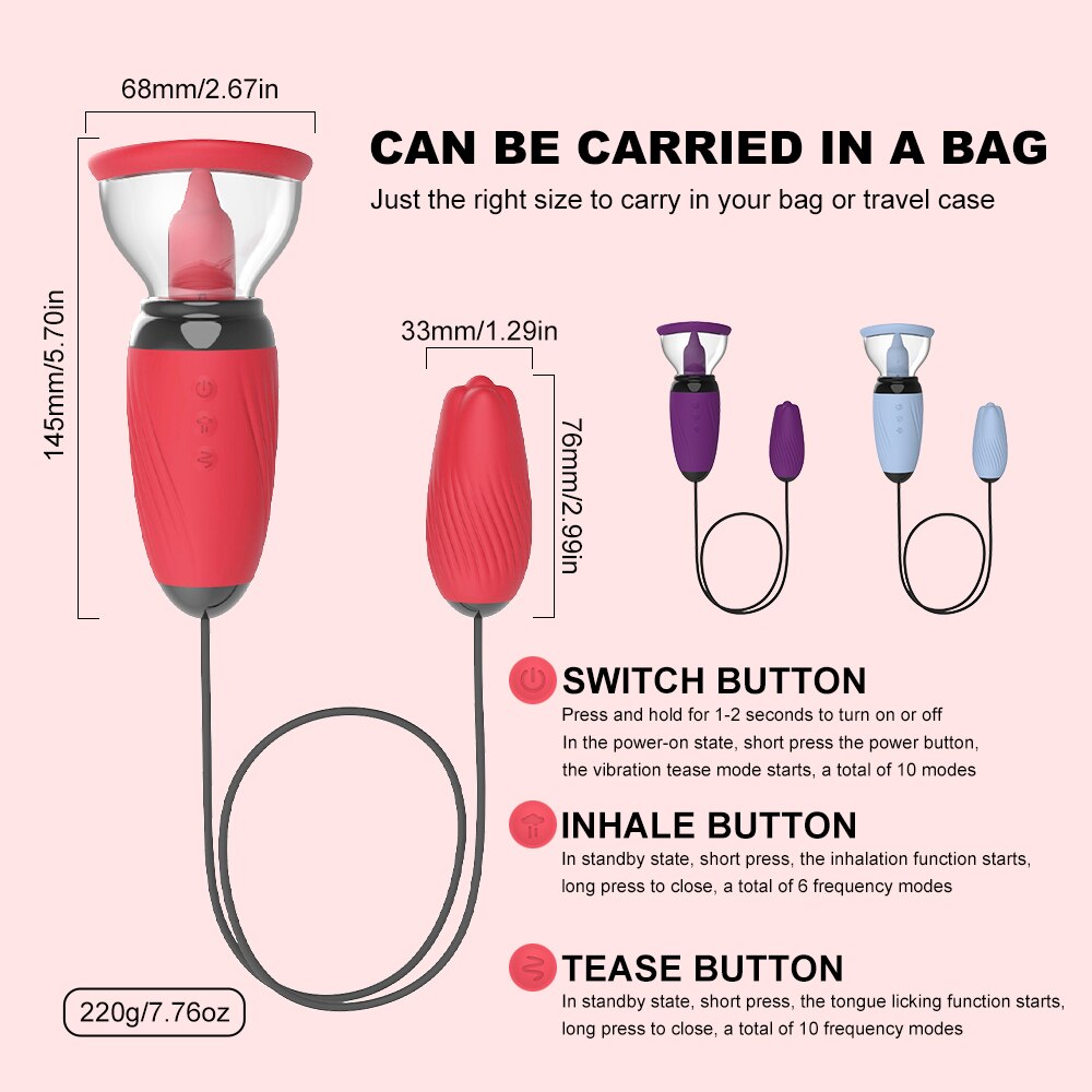 Sucking Vibrator Clit Stimulator ลิ้นเลียของเล่น G-Spot Bullet Vibrator เต้านม Nipple Sucker Vibrator หญิงนวด