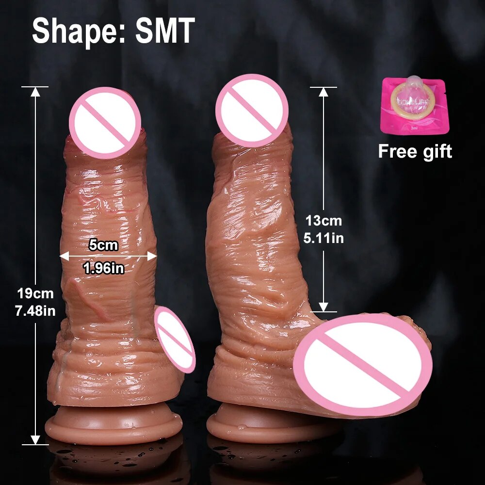 ดิลโด้จริงสุดคุ้มราคาถูก ของเล่นทางเพศสำหรับเกย์ ช่องคลอด G-Spot ดิลโด้ขนาดใหญ่มีฐานดูด ปลั๊กบั้นท้าย เร้าอารมณ์ ดิลโด้ช่วยสำเร็จความใคร่