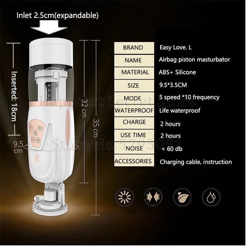 อัตโนมัติ Telescopic Air ชาย Masturbator ช่องคลอดประดิษฐ์ Oral Anal Sex Masturbation ชายเครื่องของเล่นเร้าอารมณ์สำหรับ Man