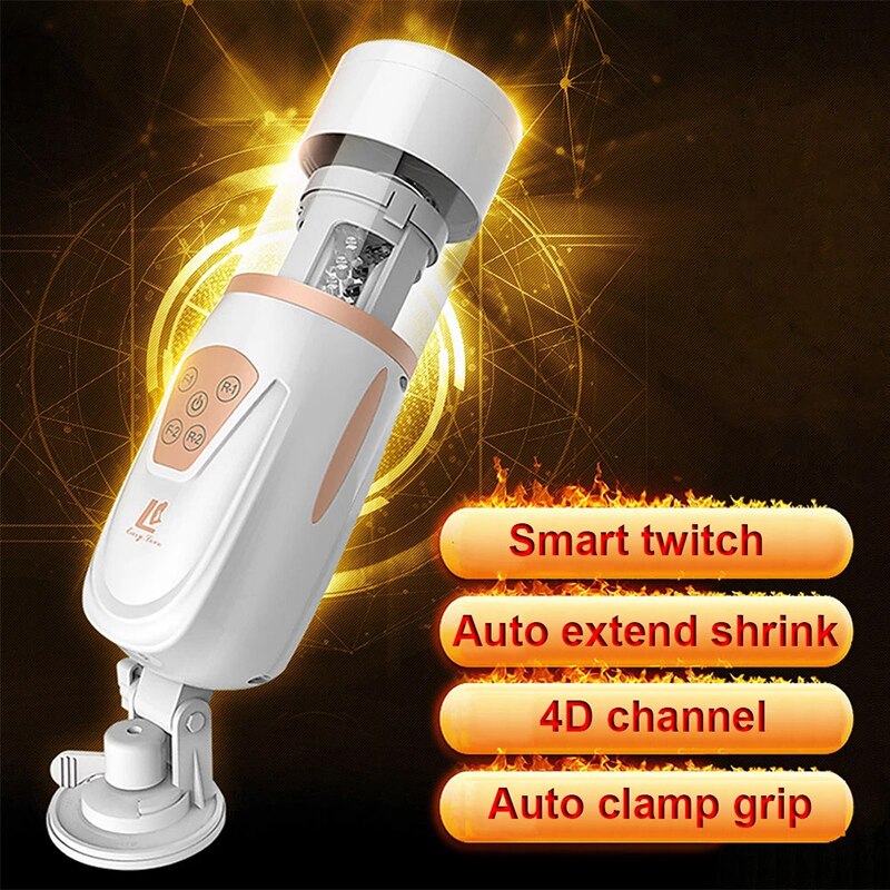 อัตโนมัติ Telescopic Air ชาย Masturbator ช่องคลอดประดิษฐ์ Oral Anal Sex Masturbation ชายเครื่องของเล่นเร้าอารมณ์สำหรับ Man