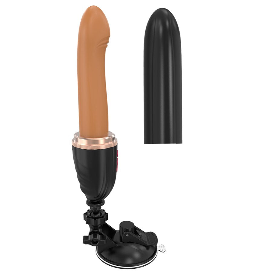 เครื่อง Telescopic Dildo Vibrator และอัตโนมัติขึ้นลง Massager G Spot Thrusting Retractable ช่องคลอดของเล่นหญิงการสำเร็จความใคร่