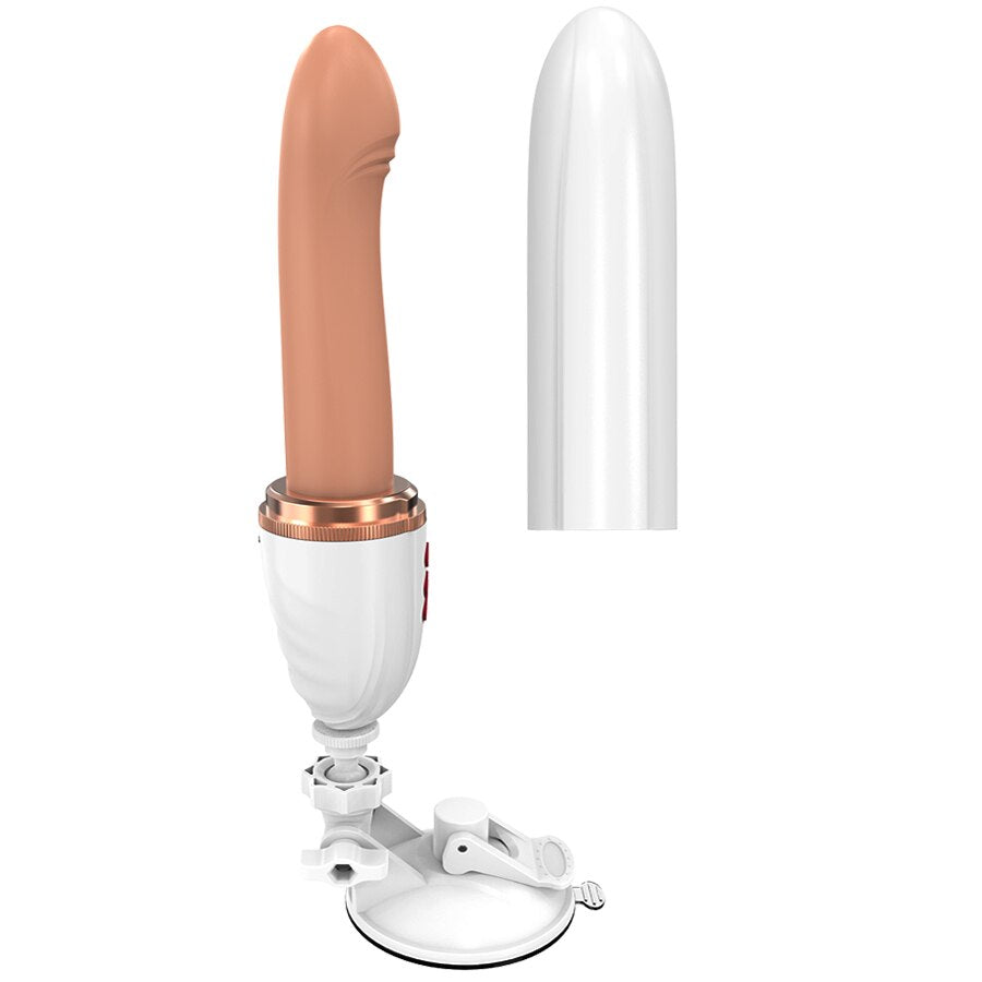 เครื่อง Telescopic Dildo Vibrator และอัตโนมัติขึ้นลง Massager G Spot Thrusting Retractable ช่องคลอดของเล่นหญิงการสำเร็จความใคร่