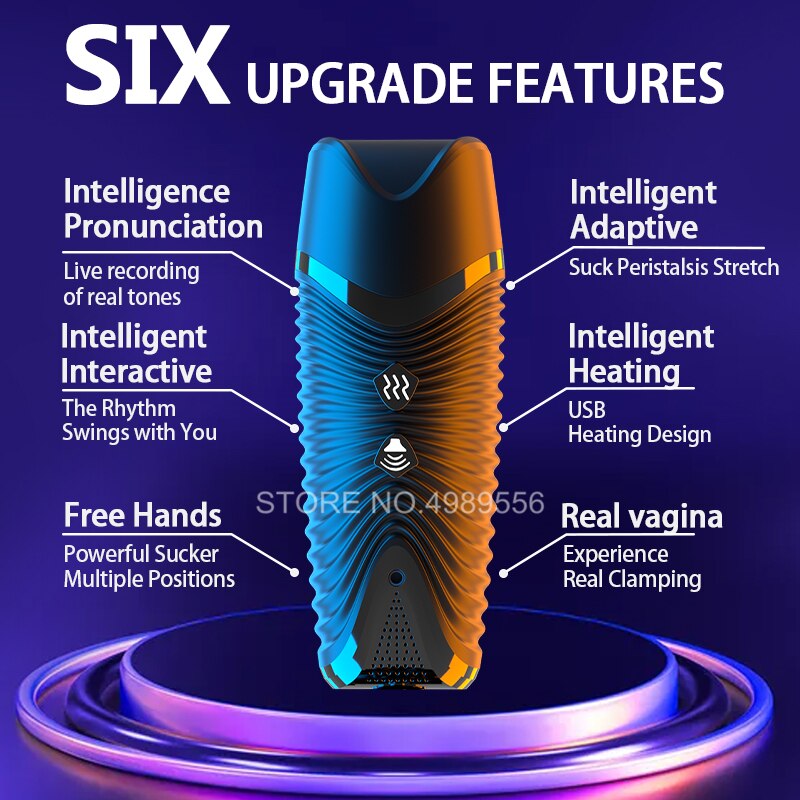 Automatic Telescopic Rotating Masturbator for Men Vagina Sucking Pocket Pussy Adult Product