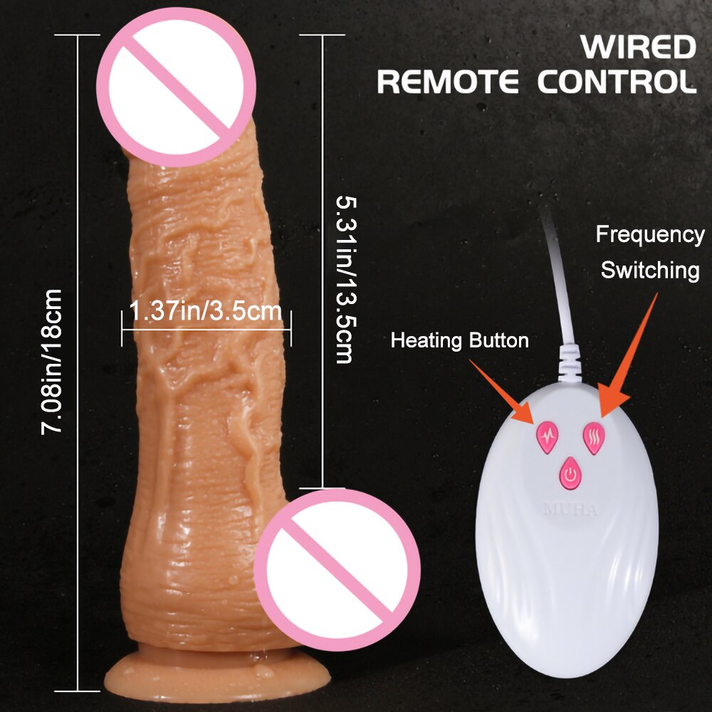 Thrusting การควบคุมระยะไกล Dildo Vibrator สมจริงอวัยวะเพศชายเกย์ถ้วย Masturbator คู่ Big Dick สำหรับผู้หญิงเซ็กซ์ทอย