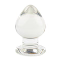 Transparent Butt Plug Waterproof Women Glass Massager Stimulation Adult Sex Toy 8.5 X 5.4cm