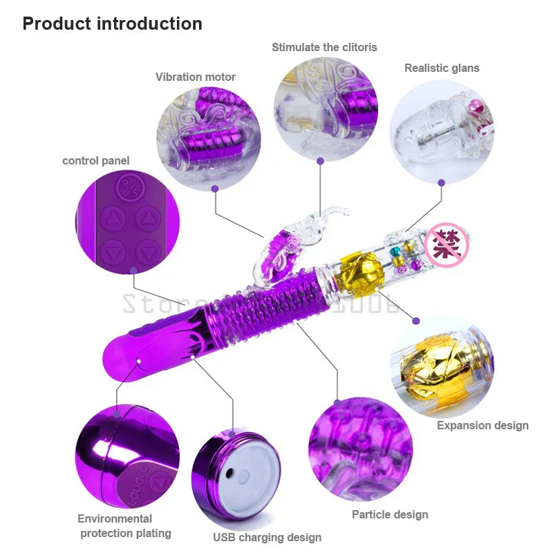 USB Retractable vibrators for women sex machine juguetes sexuales.sexe toys of woman prodotti del sesso dildo vibrator