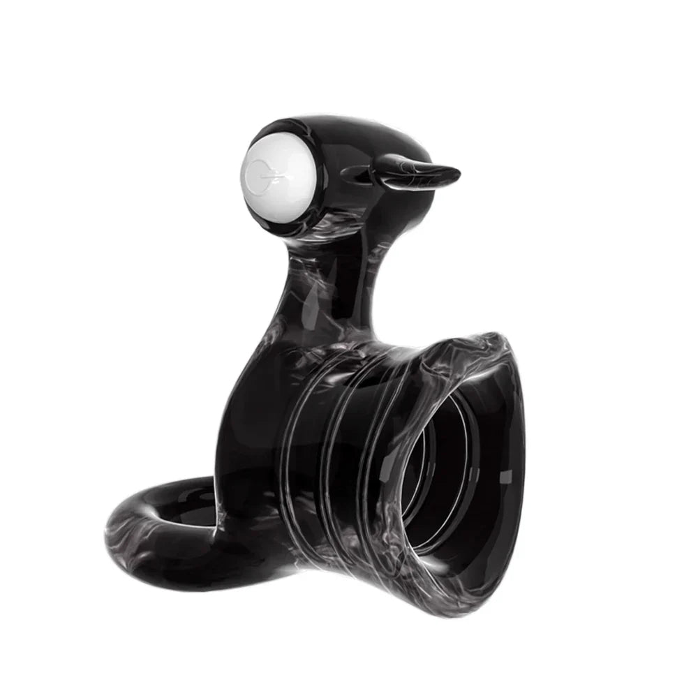 Vibrating Penis Ring for Couple Delay Ejaculation G spot Clitoris Stimulator Massager Double Cock Ring Vibrator Sex Toys for Men