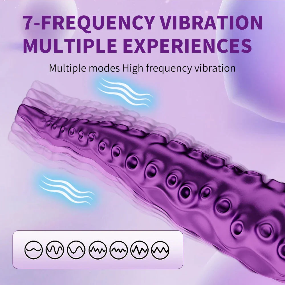 Vibrating Realistic Monster G-Spot Dildos Octopus Vibrator with 7 Powerful Mode Adult Sex Toys for Women Anal Vagina Stimulation