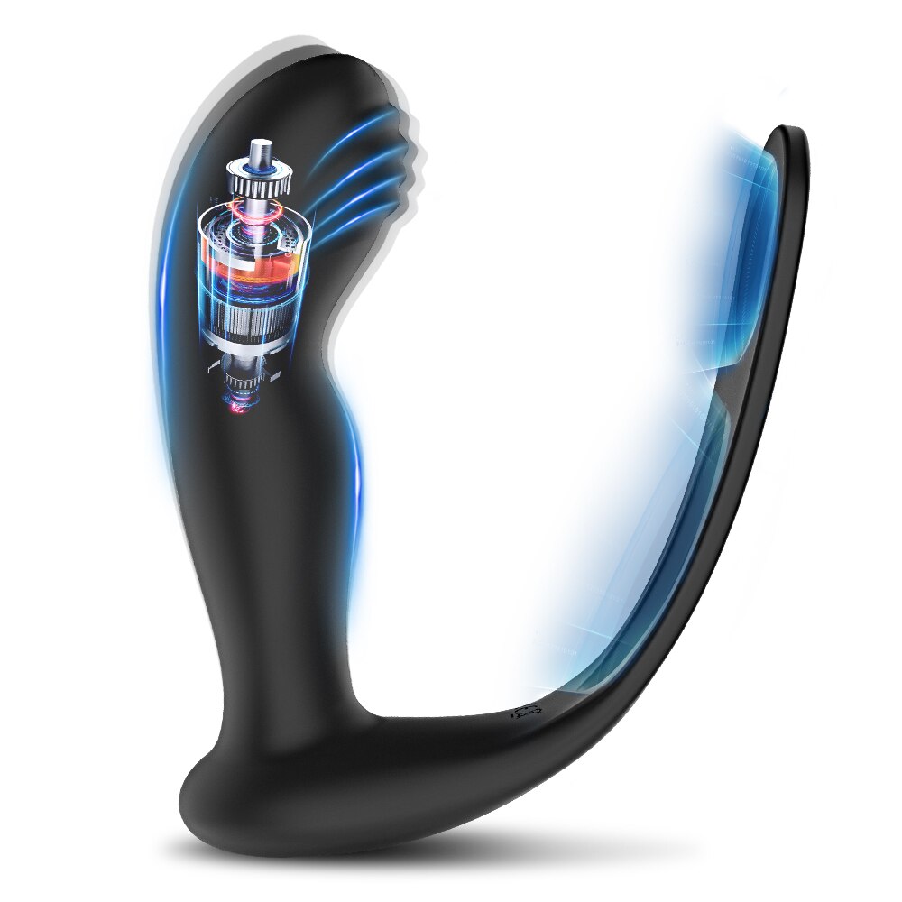 Vibrator ชายต่อมลูกหมากนวด Butt Plug ชะลอการแหวนควบคุม Backyard ของเล่นสามจุดกระตุ้นคู่ Flirt