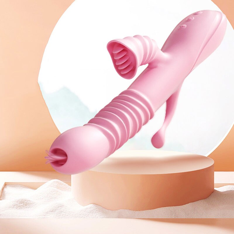 Vibrator ลิ้นเลีย Retractable Vibrator Anal กระตุ้นหญิง Masturbator ช่องปากผู้หญิง Masturbation ผลิตภัณฑ์สำหรับผู้ใหญ่เพศของเล่น