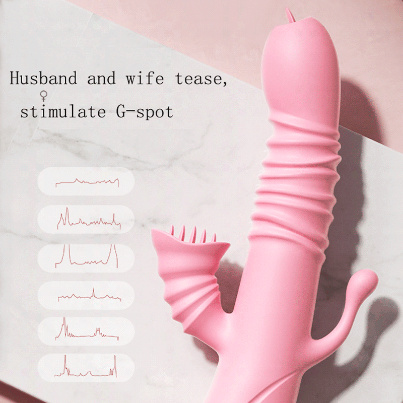 Vibrator ลิ้นเลีย Retractable Vibrator Anal กระตุ้นหญิง Masturbator ช่องปากผู้หญิง Masturbation ผลิตภัณฑ์สำหรับผู้ใหญ่เพศของเล่น