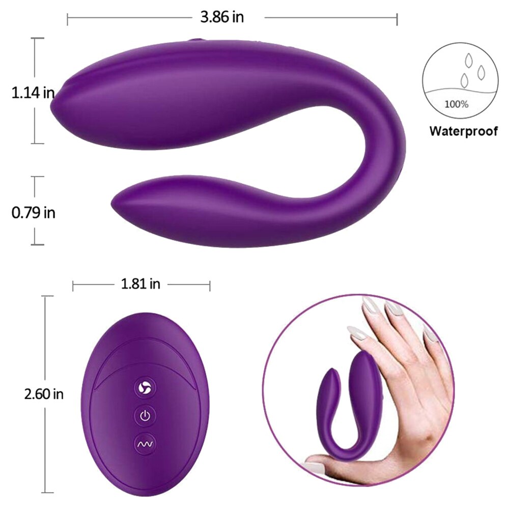 Wireless Remote Control Vibrator คู่หูเครื่องสั่นสะเทือนแบบสวมใส่ได้ ดิลโด้กระตุ้นช่องคลอดและปุ่มคลิตอริส อุปกรณ์เซ็กซ์ทอยสำหรับผู้หญิงสำหรับการช่วยตัวเอง