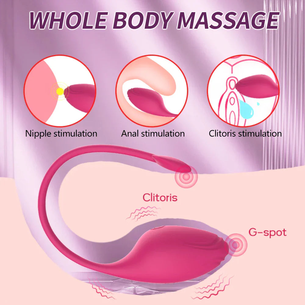 ไวร์เลส APP ควบคุม สอดใส่ช่องคลอด สั่น นวด กระตุ้นคลิตอริส เครื่องสั่นแบบสวมใส่ G-spot อุปกรณ์ช่วยสำเร็จความใคร่สำหรับผู้หญิง