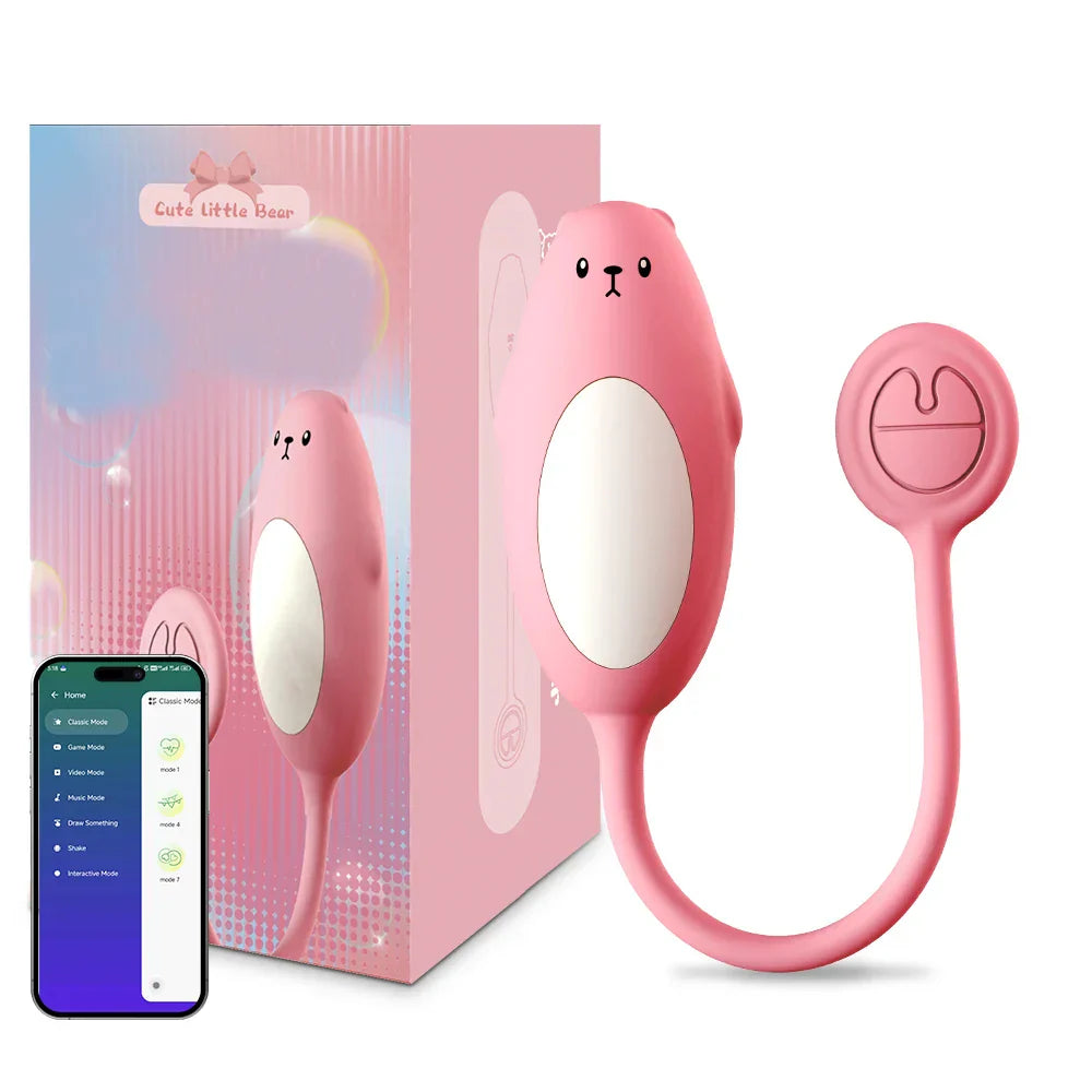 อุปกรณ์สั่นไร้สายควบคุมจากแอปพลิเคชันสำหรับผู้หญิง รีโมทคอนโทรลบลูทูธสำหรับไข่สั่น เครื่องนวดอีโรติกของเล่นทางเพศสำหรับผู้หญิงและคู่รัก