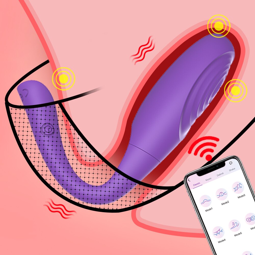 Wireless Bluetooth for Women  APP Remote Long Distance Control Dildo G Spot Massage Vibrator Female  Magic Vibrating Egg Sex Toy