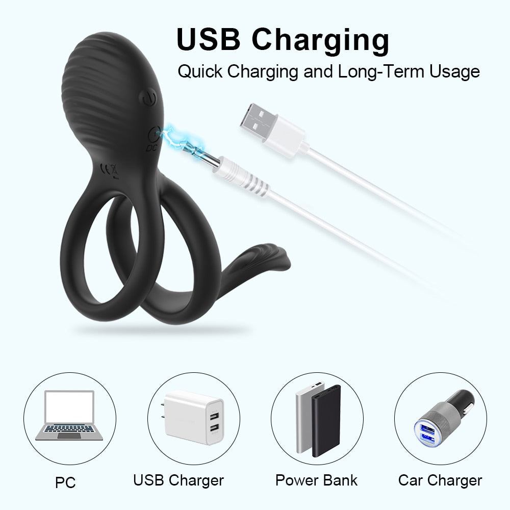 Wireless Couple Ring Sex Toys for Mens Penis Cock Vibrator Ring Cockring Retardant Ejaculation Delay Remote Control