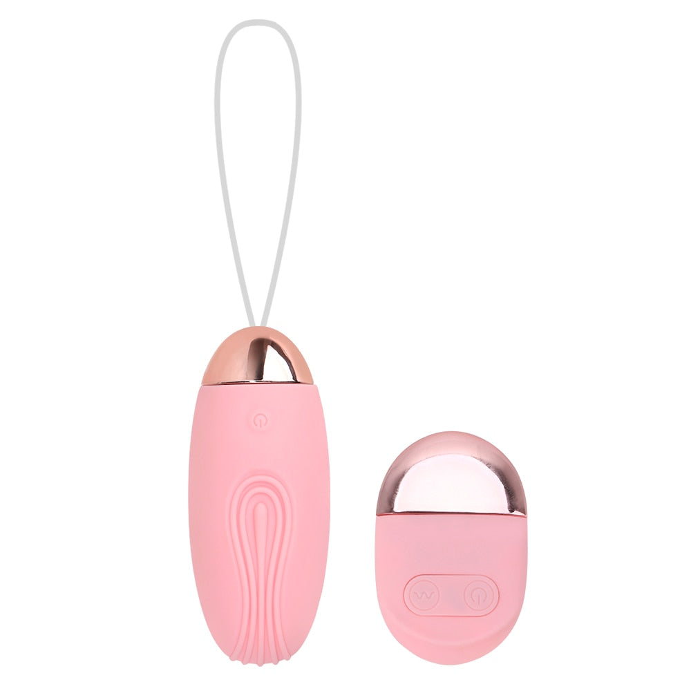 รีโมทคอนโทรลไร้สาย เครื่องนวดไข่สั่น 10 ระดับ ชาร์จ USB ของเล่นทางเพศสำหรับผู้หญิง กระตุ้นคลิตอริส จุด G เครื่องนวดช่องคลอด